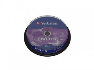 Verbatim DVD+R Matt Silver 10-Pack Spindle 16x (4.7GB) [43498]